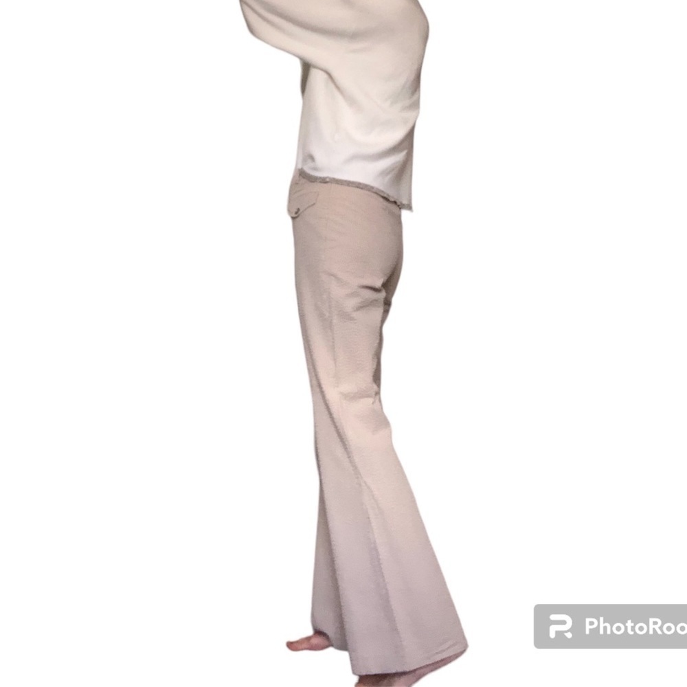 L.L. Bean Wide Leg Flare Cotton  Casual Dress Pants Size 7/8-28